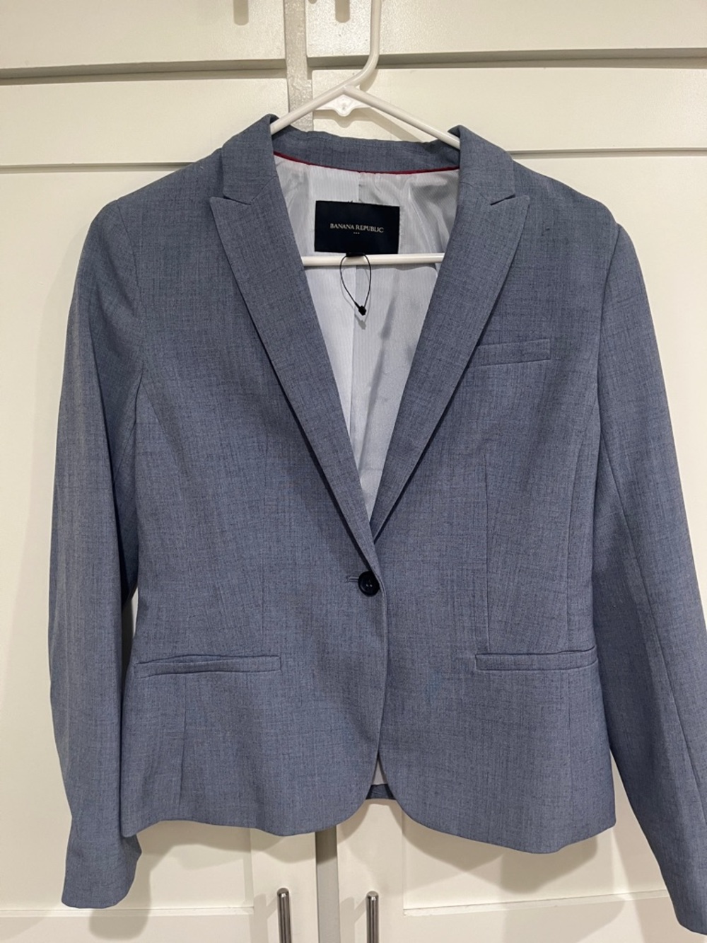 Banana Republic Pale Blue Notch Lapel Single-Button Blazer size 4